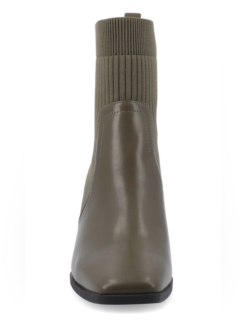 🖤🖤 Journee Collection Olive Women's Harlowe Chelsea Knit Block Heel Booties - Picture 6 of 8